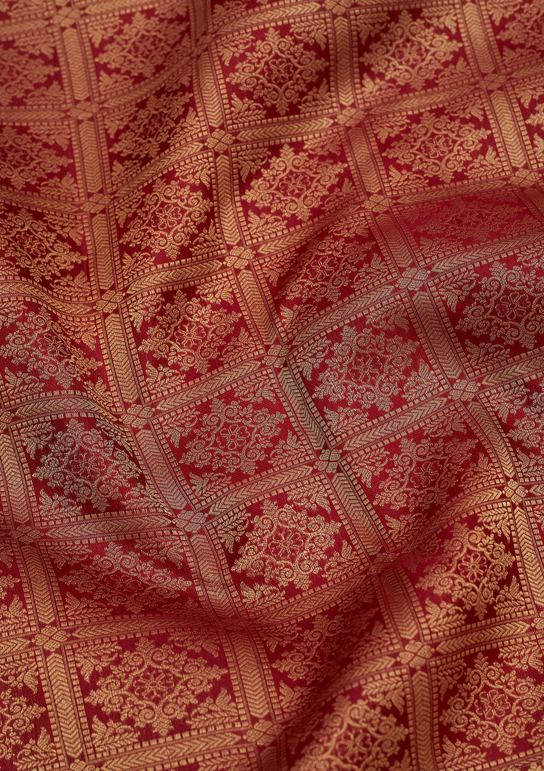 Maroon Zariwork Pure Silk Saree-Koskii