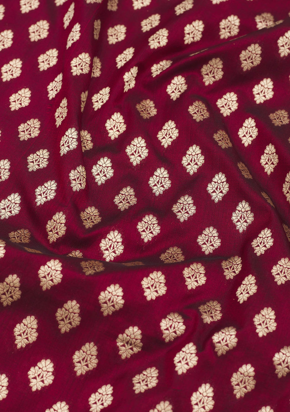 Maroon Zariwork Pure Silk Saree-Koskii