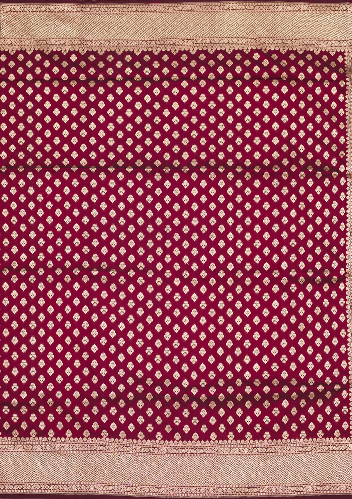 Maroon Zariwork Pure Silk Saree-Koskii