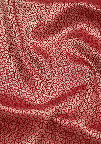 Maroon Zariwork Pure Silk Saree-Koskii
