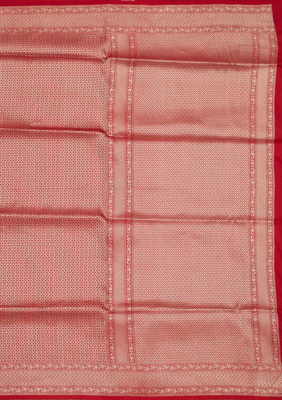 Maroon Zariwork Pure Silk Saree-Koskii