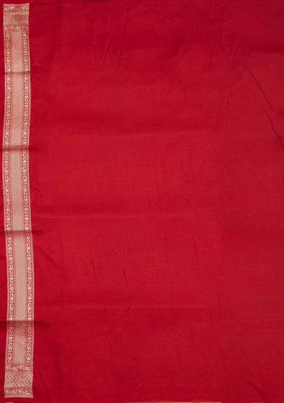 Maroon Zariwork Pure Silk Saree-Koskii
