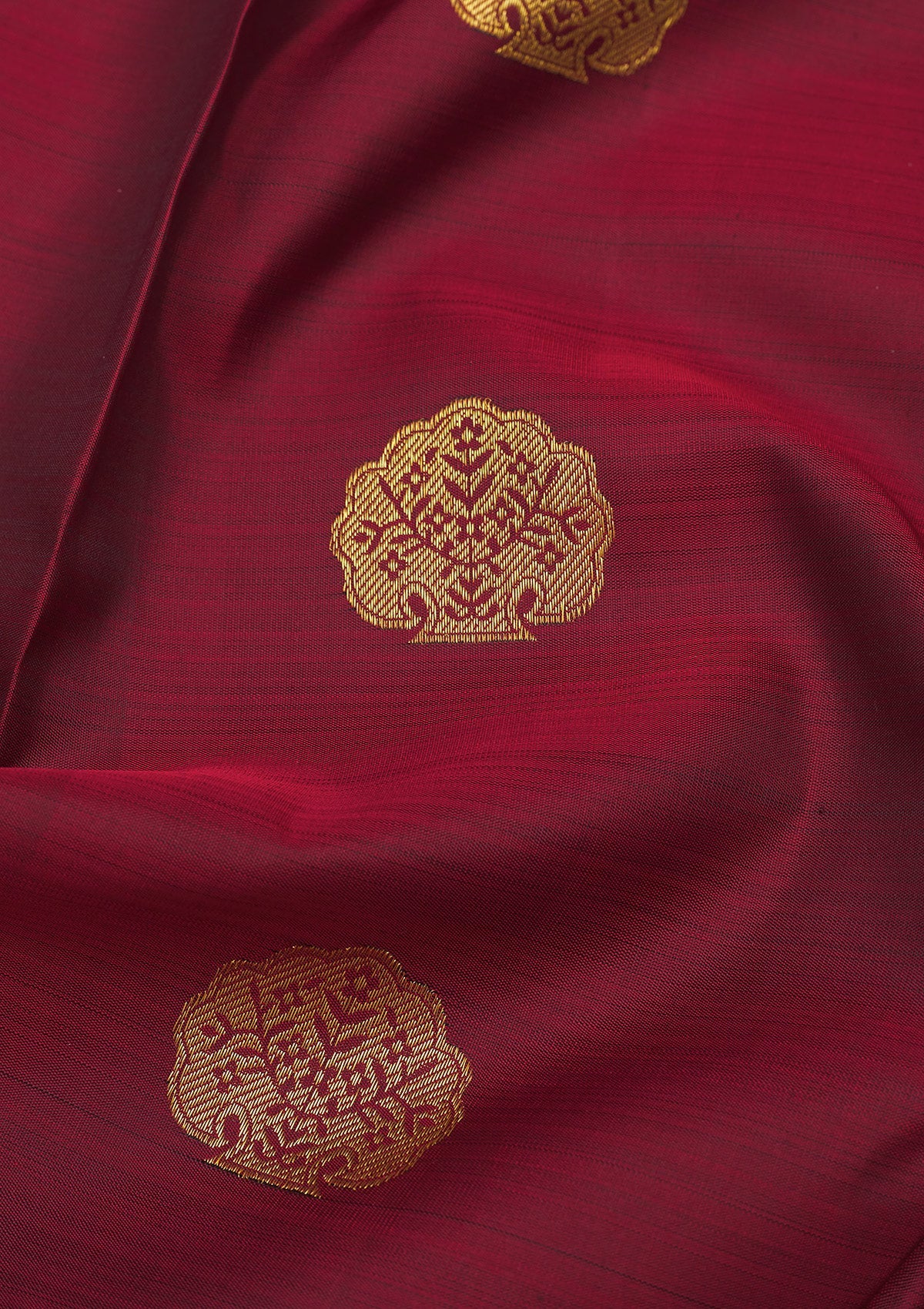 Maroon Zariwork Pure Silk Saree-Koskii