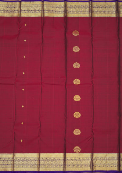 Maroon Zariwork Pure Silk Saree-Koskii