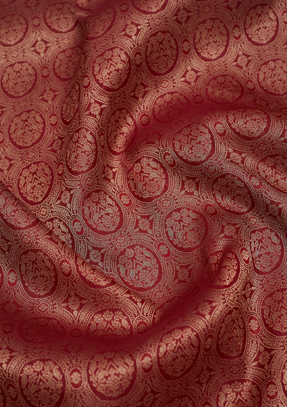 Maroon Zariwork Pure Silk Saree-Koskii