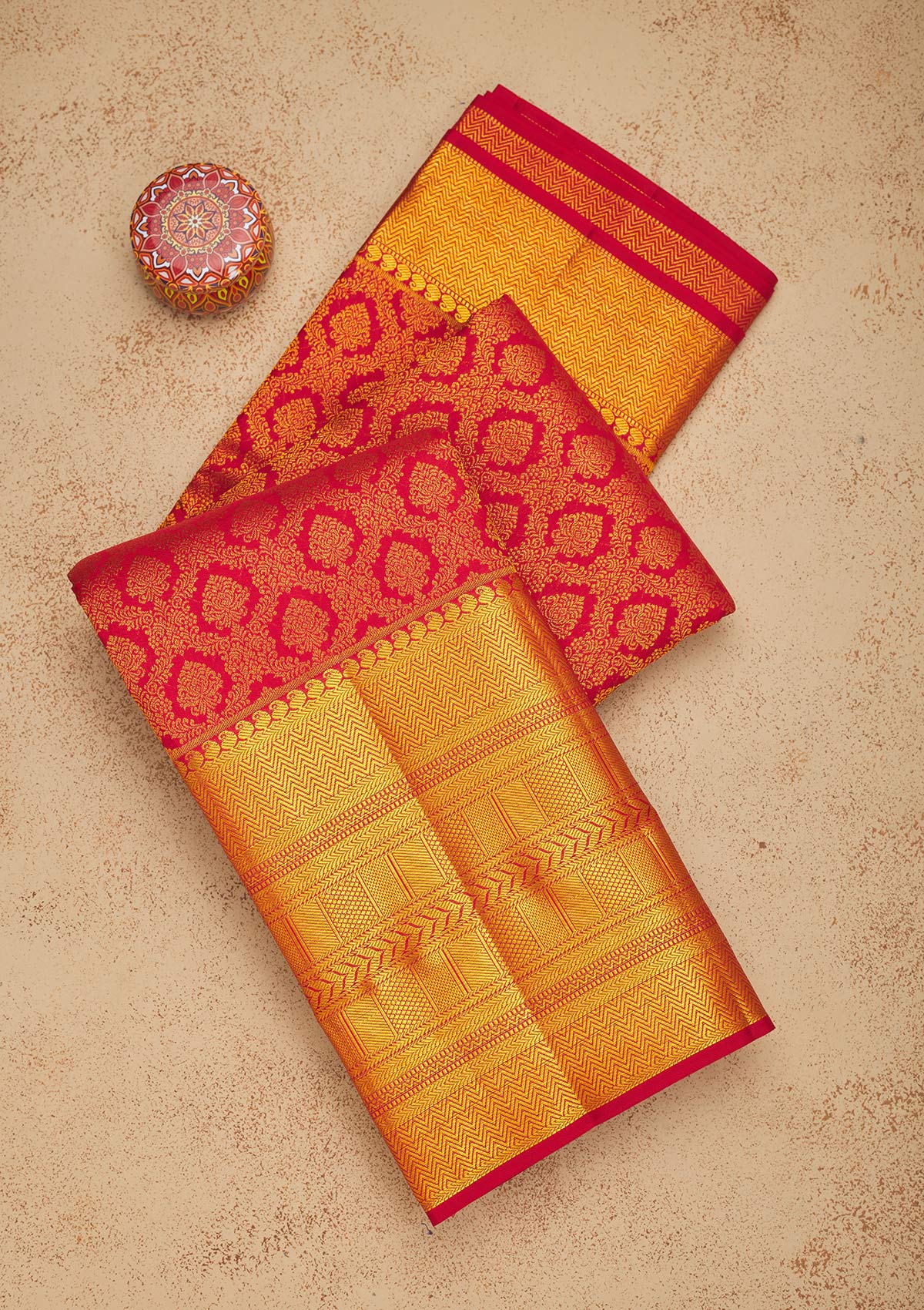 Maroon Zariwork Pure Silk Saree-Koskii