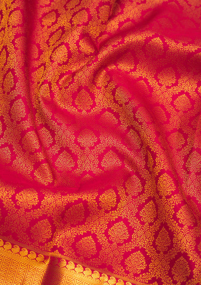 Maroon Zariwork Pure Silk Saree
