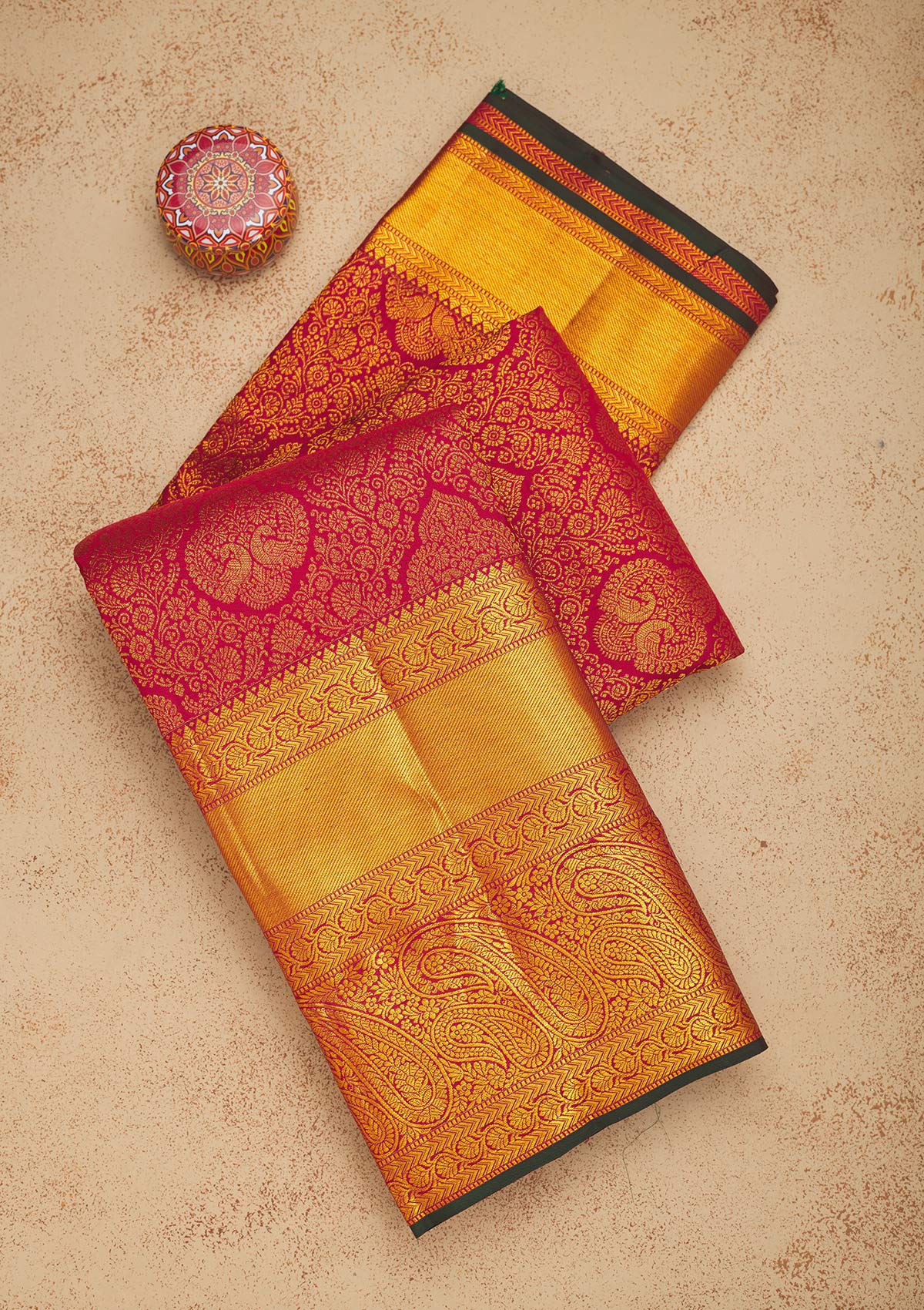 Maroon Zariwork Pure Silk Saree-Koskii