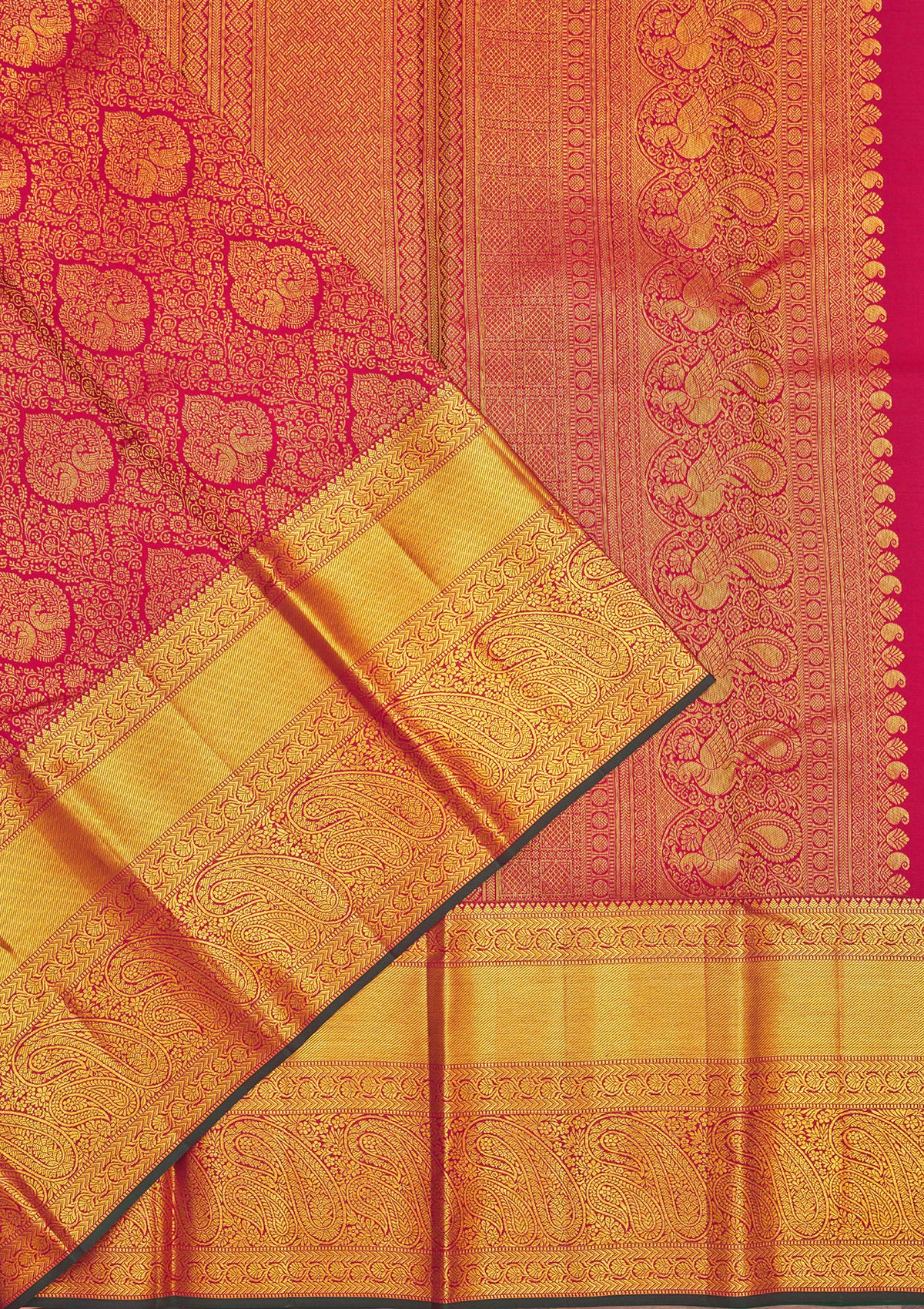 Maroon Zariwork Pure Silk Saree
