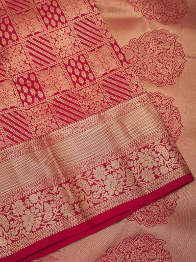 Maroon Zariwork Pure Silk Saree