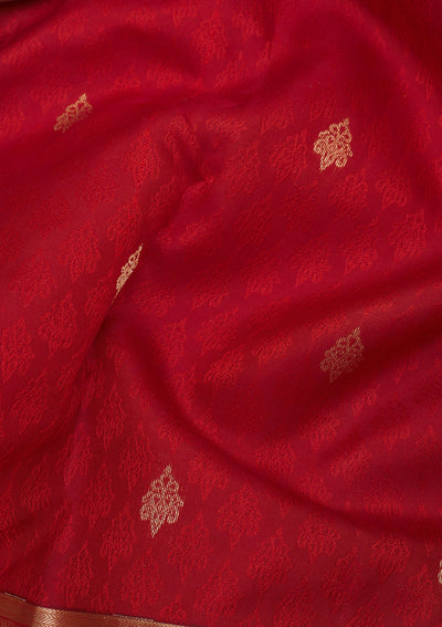 Maroon Zariwork Pure Silk Saree