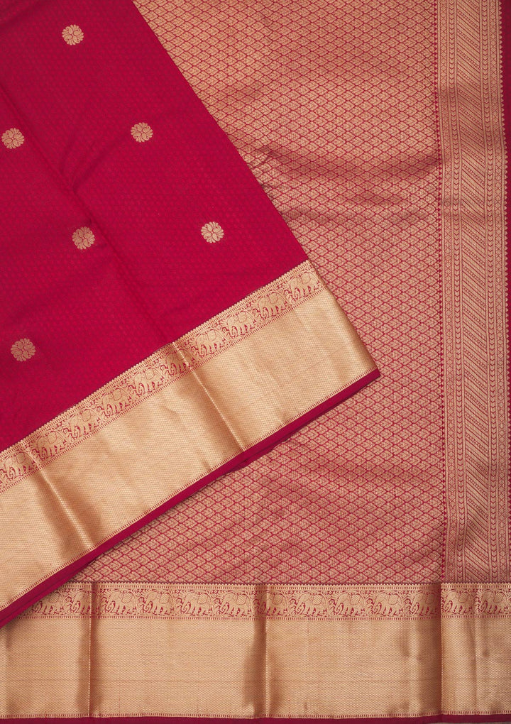 Maroon Zariwork Pure Silk Saree