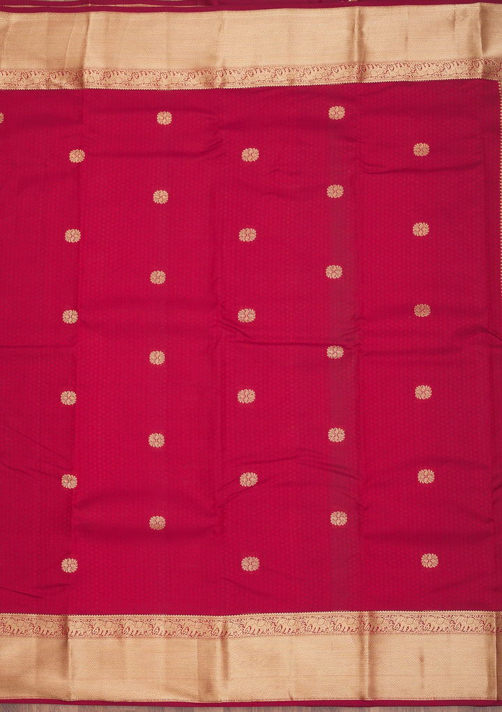 Maroon Zariwork Pure Silk Saree