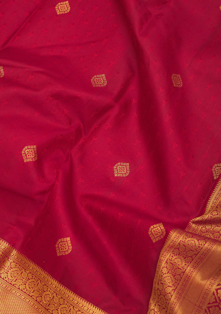 Maroon Zariwork Pure Silk Saree