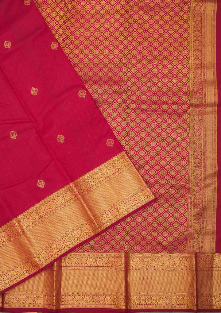 Maroon Zariwork Pure Silk Saree