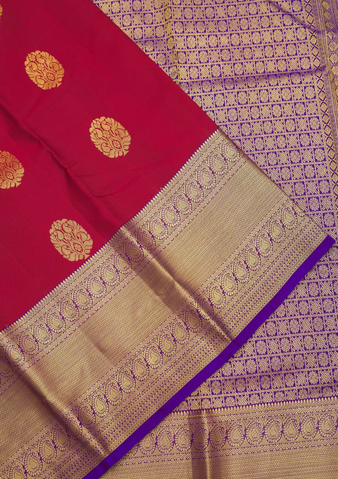 Maroon Zariwork Pure Silk Saree