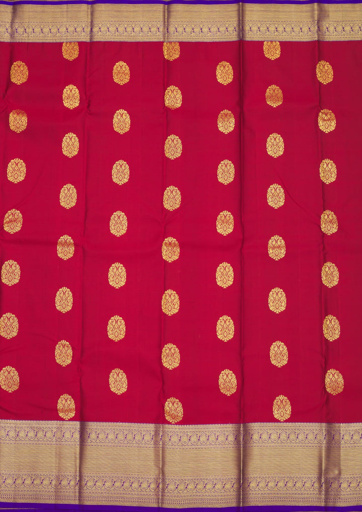 Maroon Zariwork Pure Silk Saree