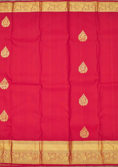 Maroon Zariwork Pure Silk Saree