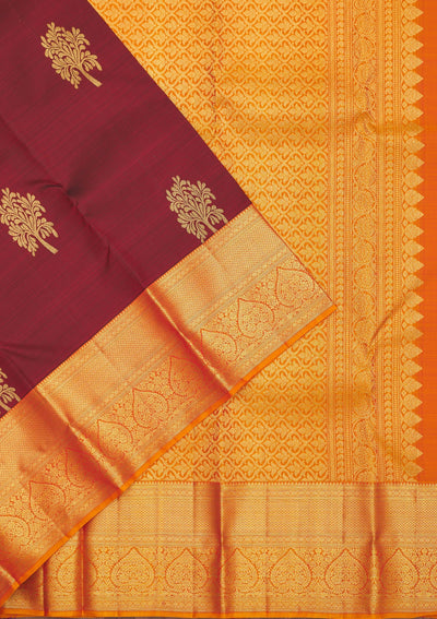 Maroon Zariwork Pure Silk Saree