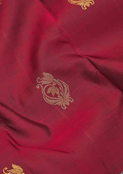 Maroon Zariwork Pure Silk Saree