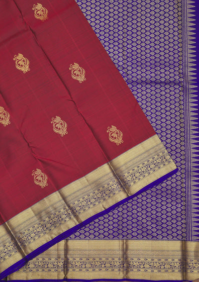 Maroon Zariwork Pure Silk Saree