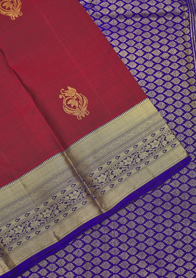 Maroon Zariwork Pure Silk Saree