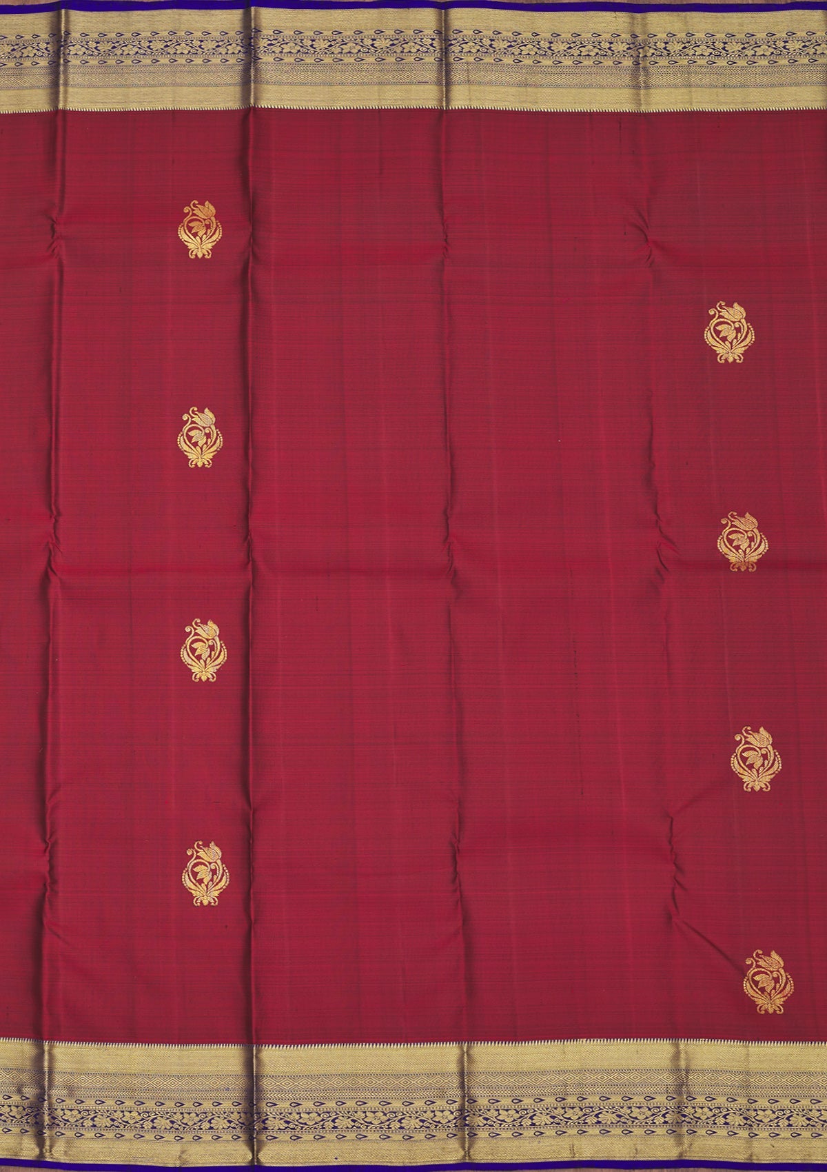 Maroon Zariwork Pure Silk Saree