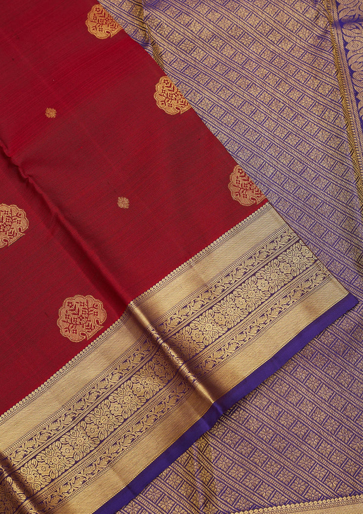 Maroon Zariwork Pure Silk Saree