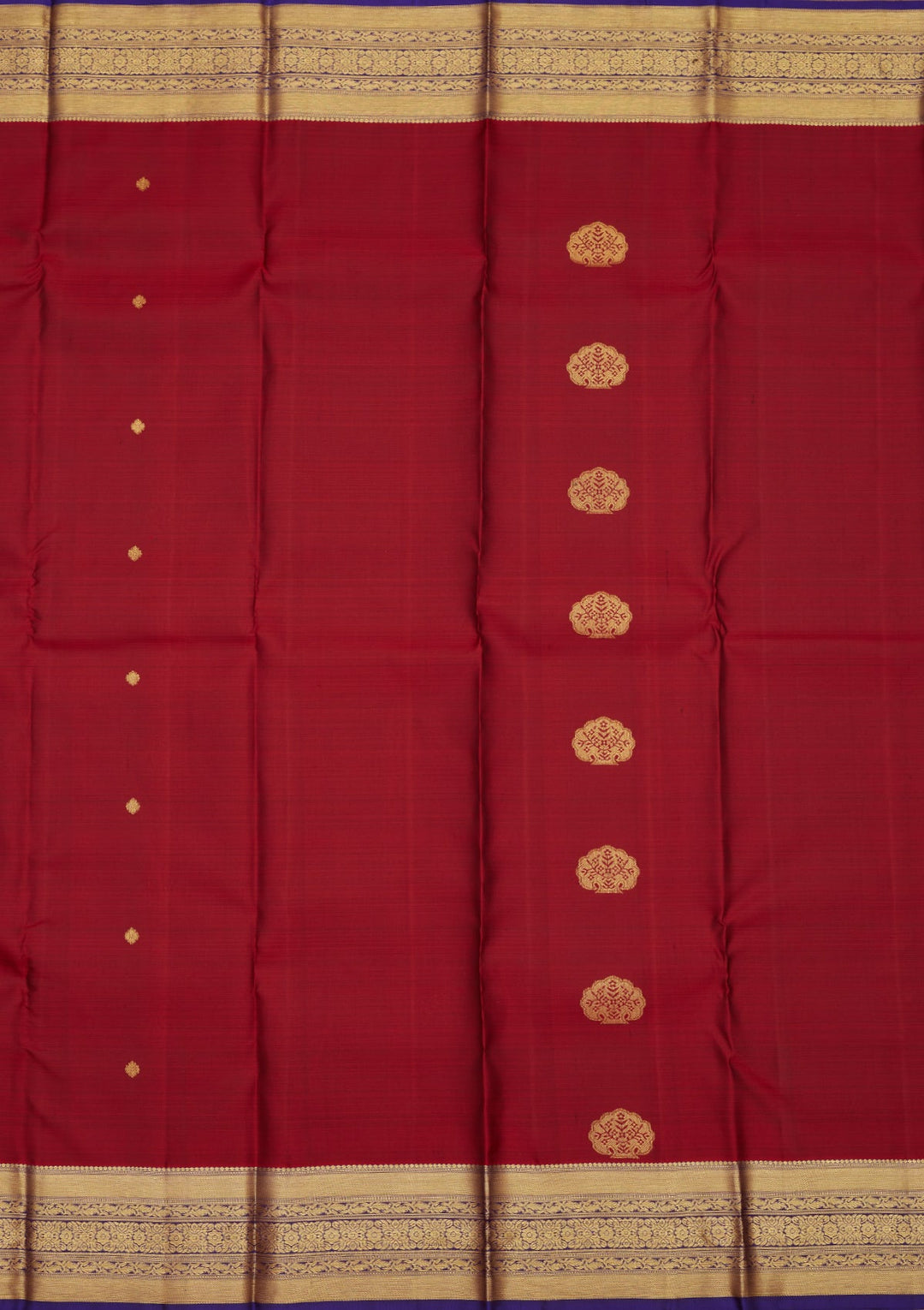Maroon Zariwork Pure Silk Saree