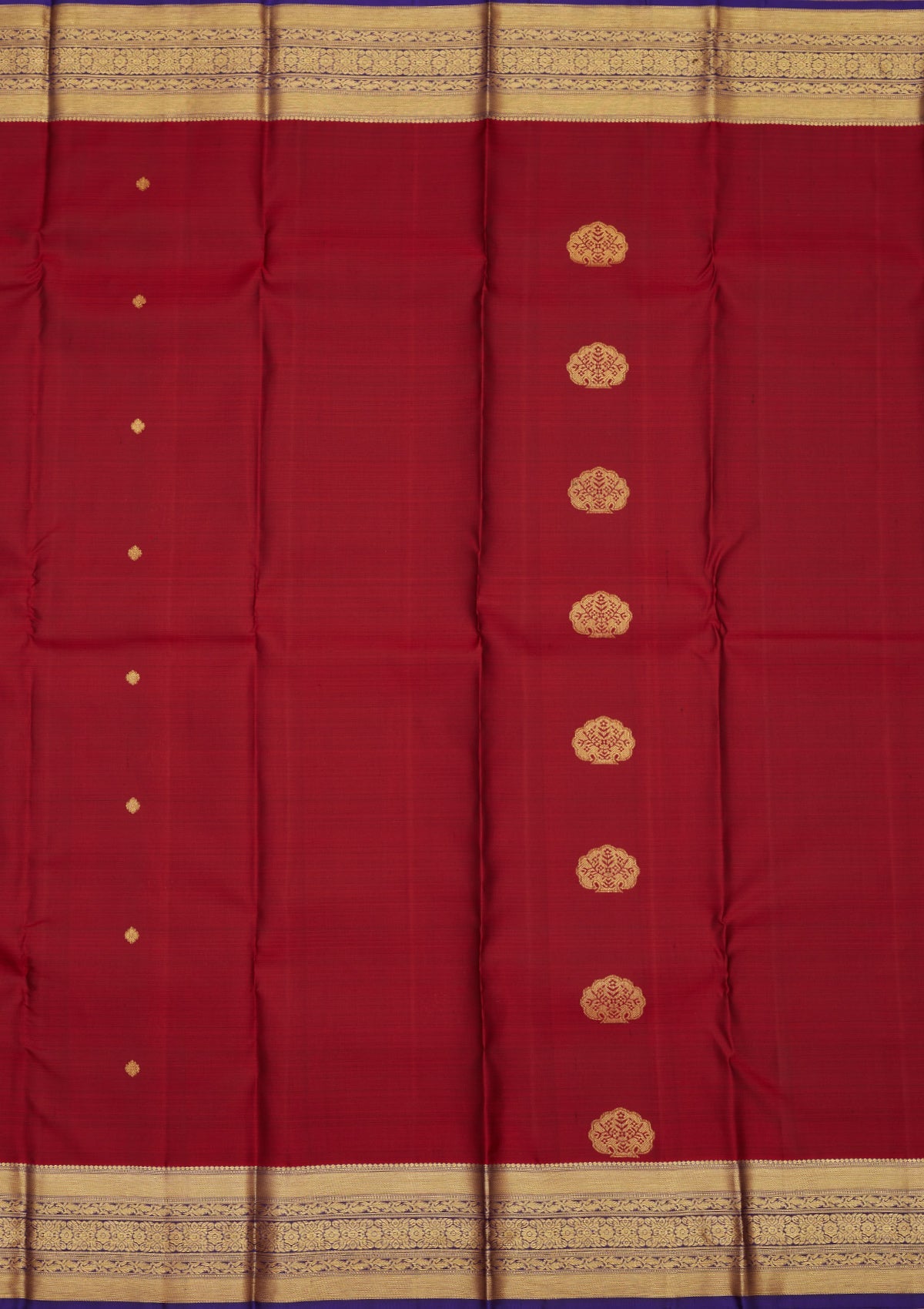 Maroon Zariwork Pure Silk Saree