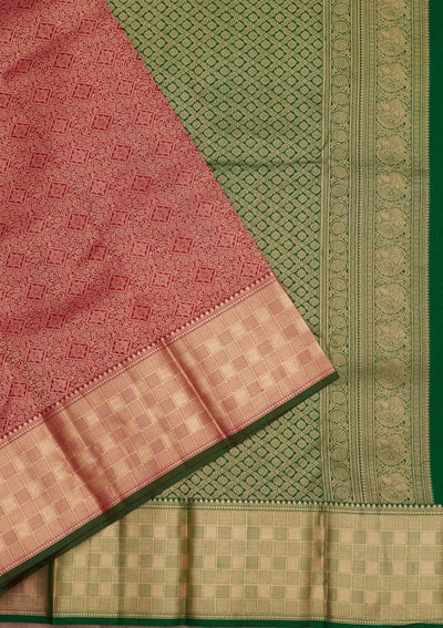 Maroon Zariwork Pure Silk Saree