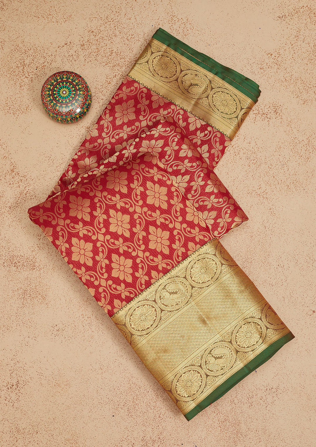 Maroon Zariwork Pure Silk Saree-Koskii