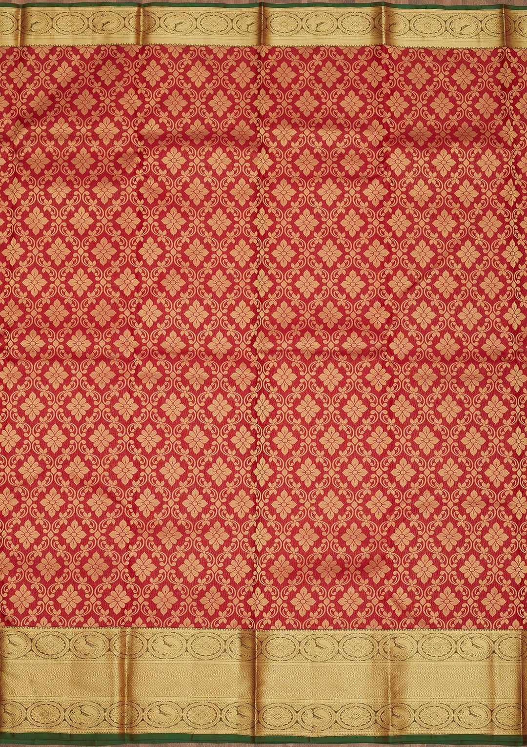 Maroon Zariwork Pure Silk Saree-Koskii
