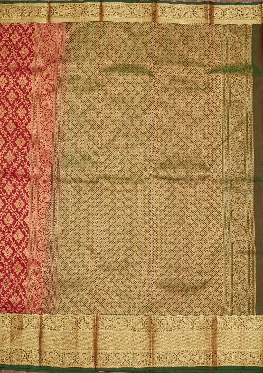 Maroon Zariwork Pure Silk Saree-Koskii