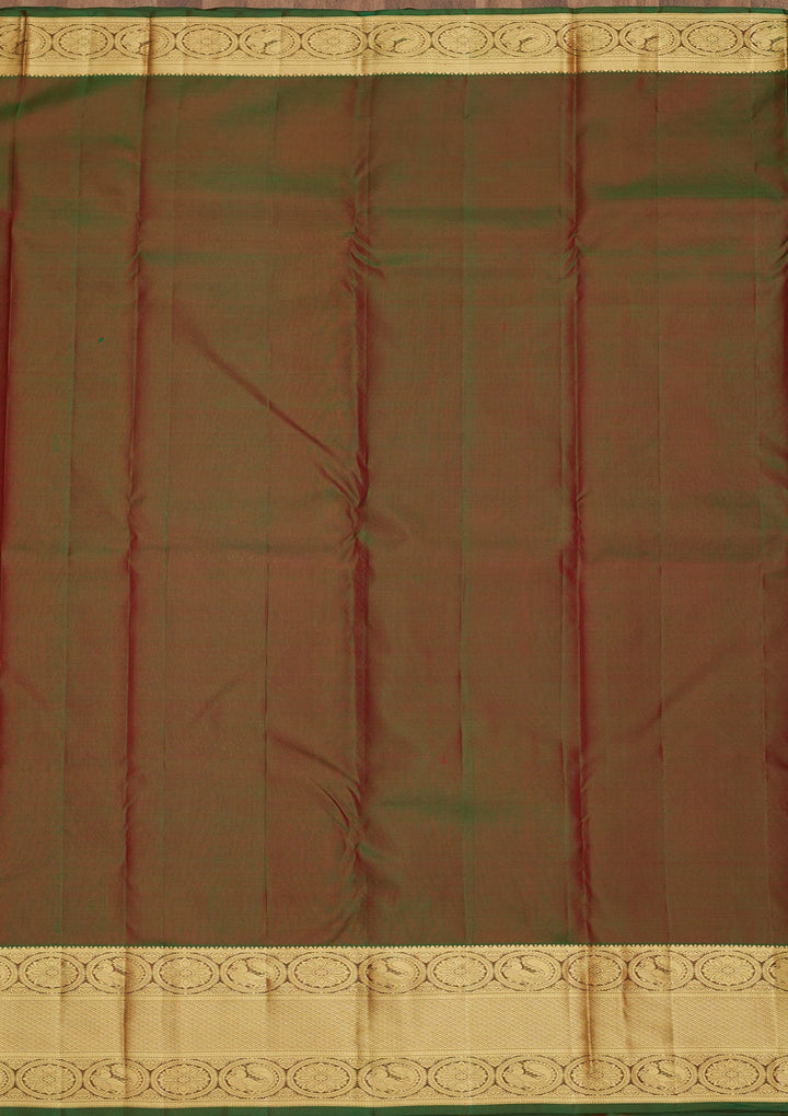 Maroon Zariwork Pure Silk Saree-Koskii