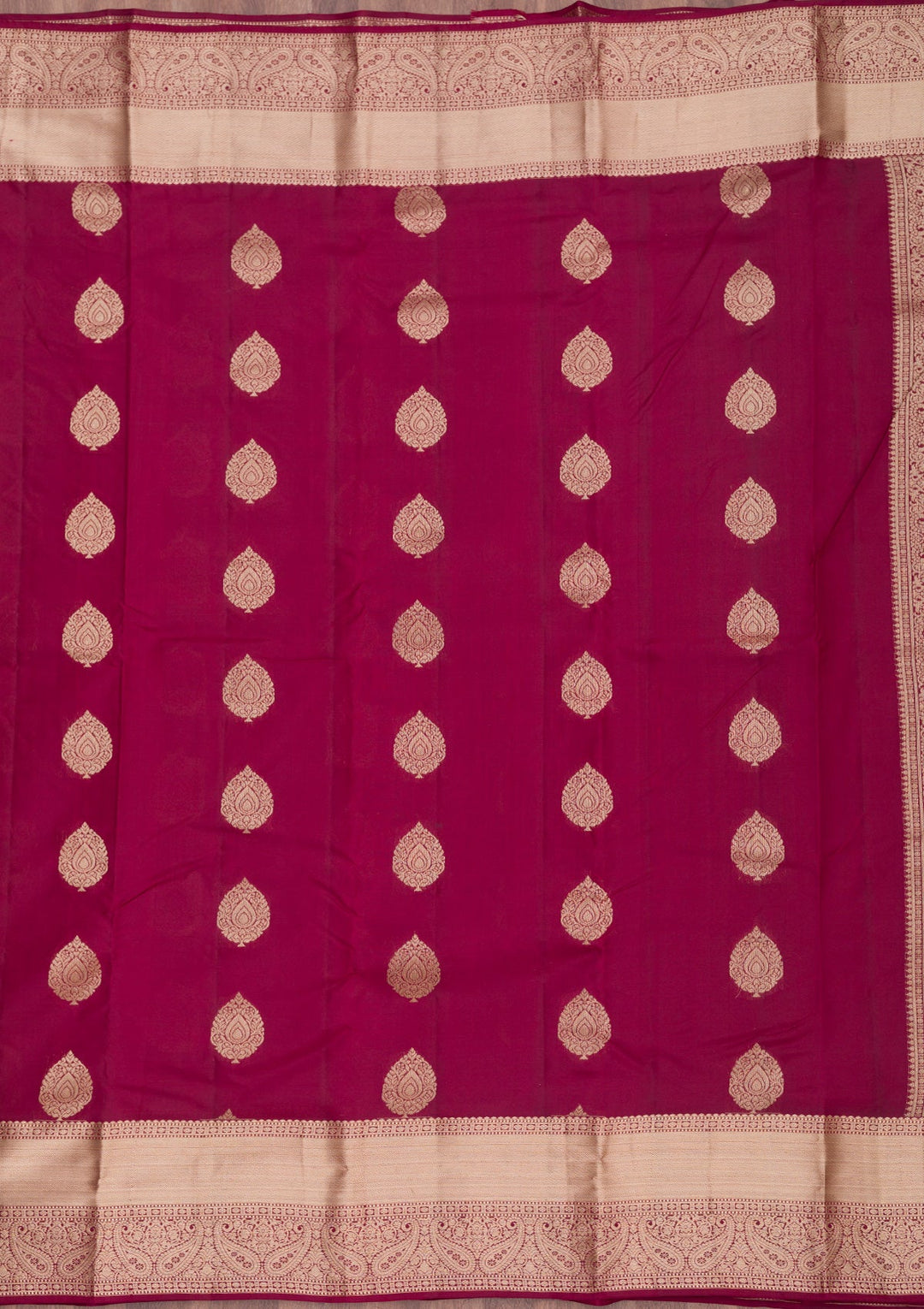 Maroon Zariwork Pure Silk Saree-Koskii