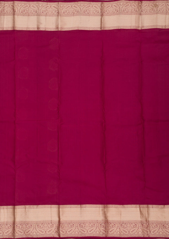 Maroon Zariwork Pure Silk Saree-Koskii