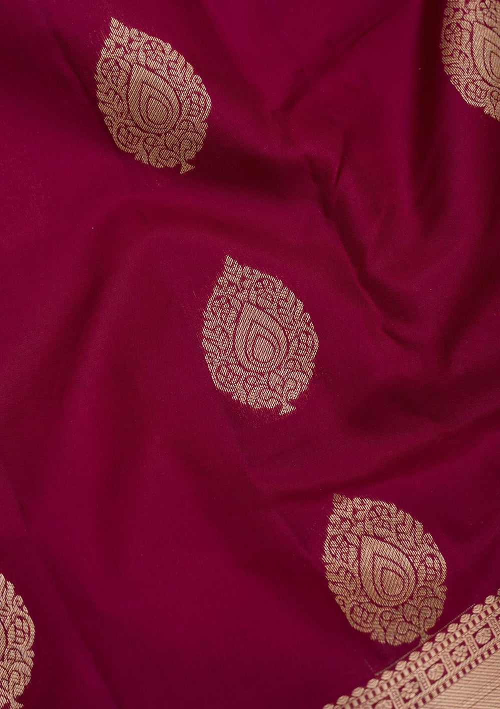Maroon Zariwork Pure Silk Saree-Koskii