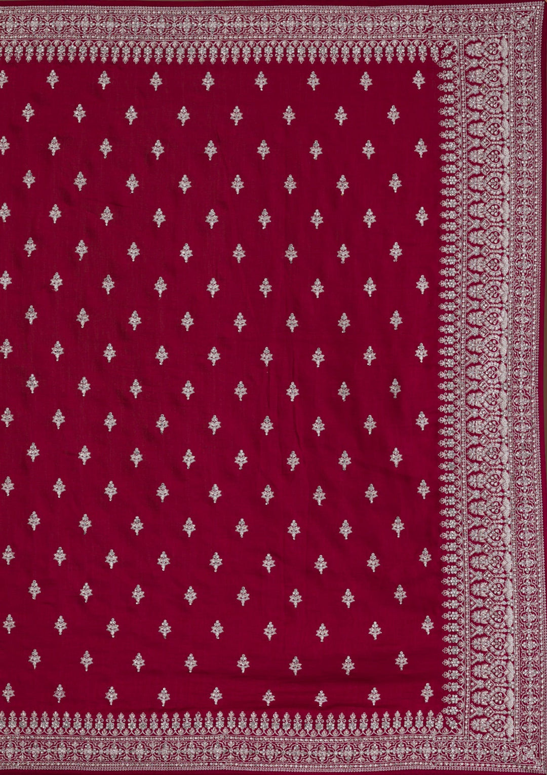 Maroon Zariwork Raw Silk Saree-Koskii