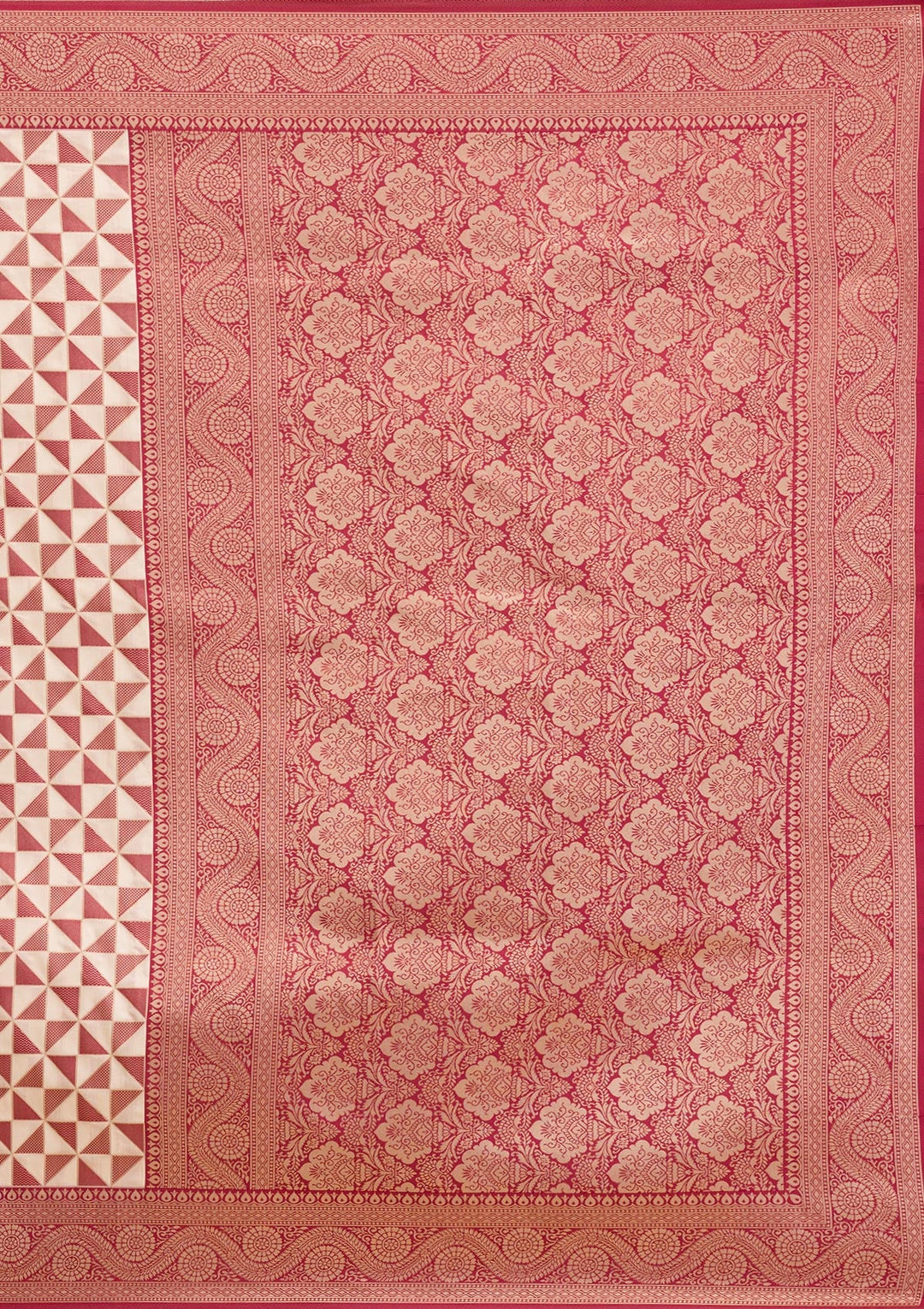 Maroon Zariwork Silk Saree-Koskii