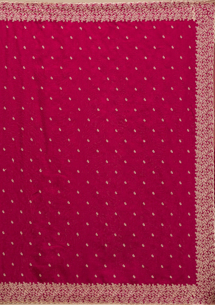 Maroon Zariwork Soft Silk Saree
