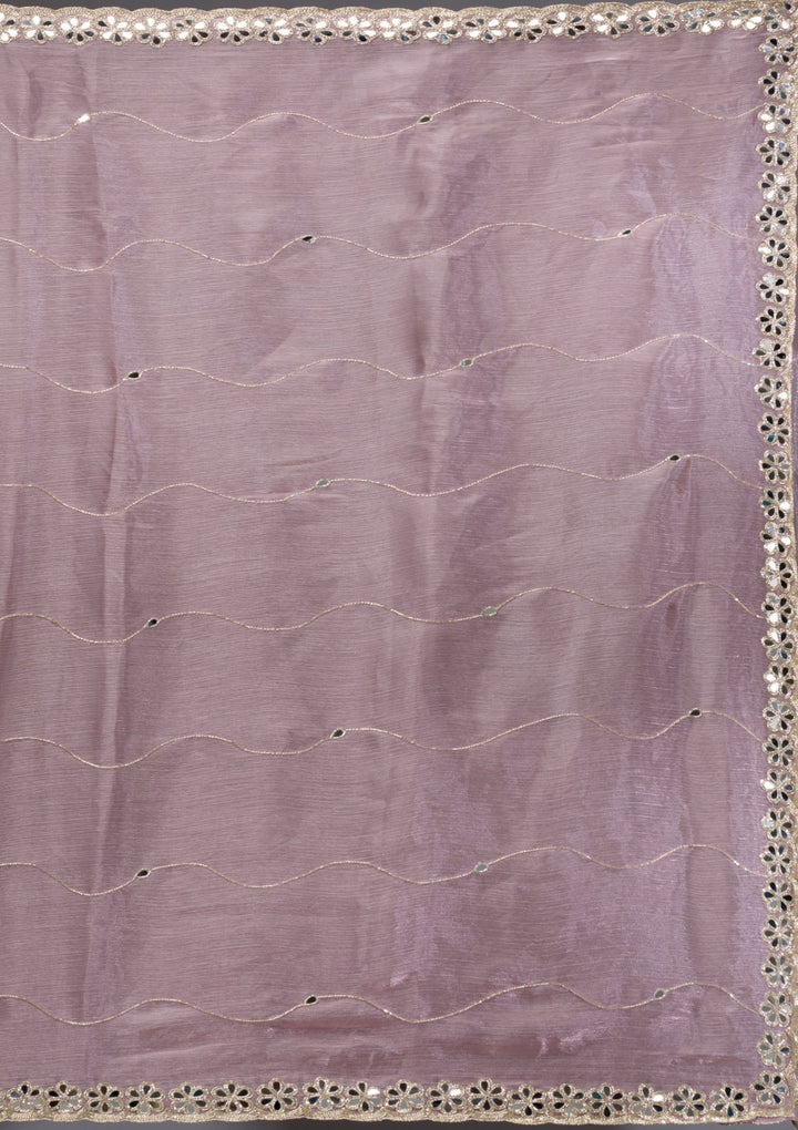 Mauve Stonework Georgette Saree-Koskii