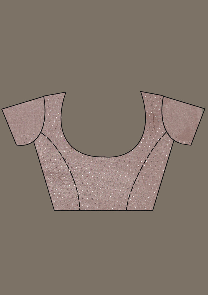 Mauve Stonework Shimmer Saree-Koskii
