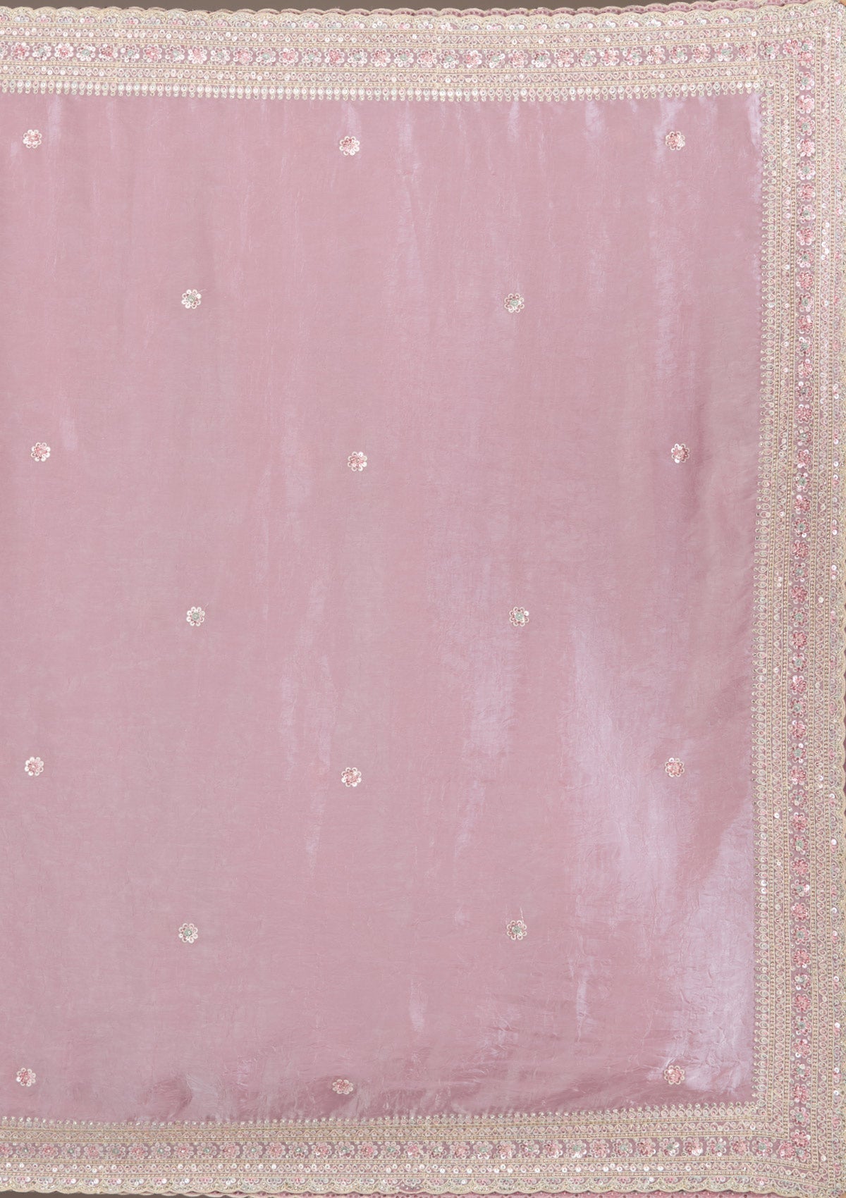 Mauve Stonework Tissue Saree-Koskii