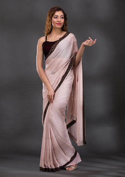 Mauve Swarovski Georgette Saree-Koskii