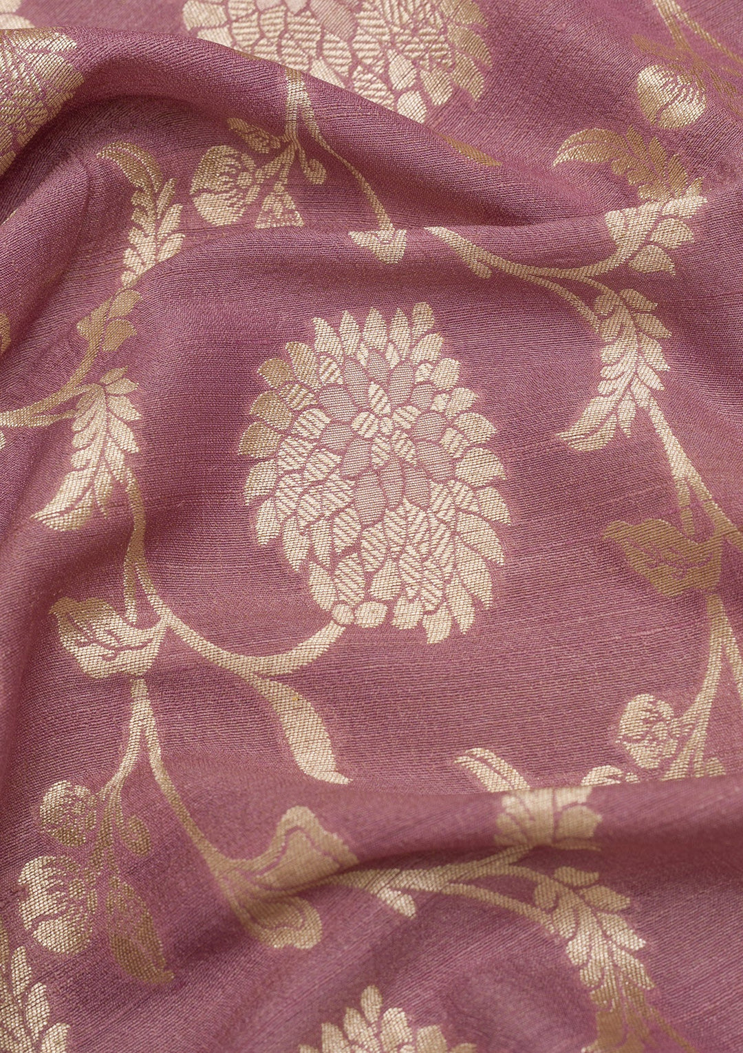 Mauve Zariwork Banarasi Saree-Koskii