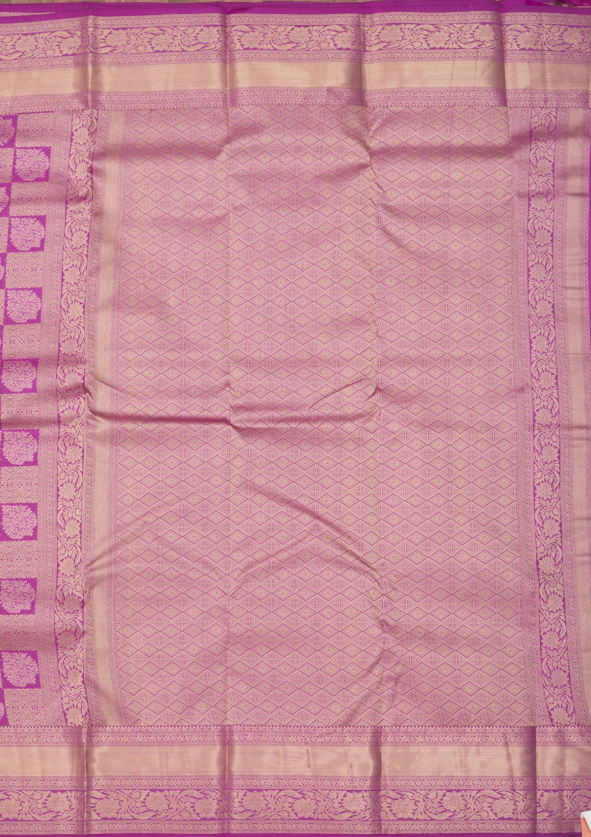 Mauve Zariwork Pure Silk Saree-Koskii