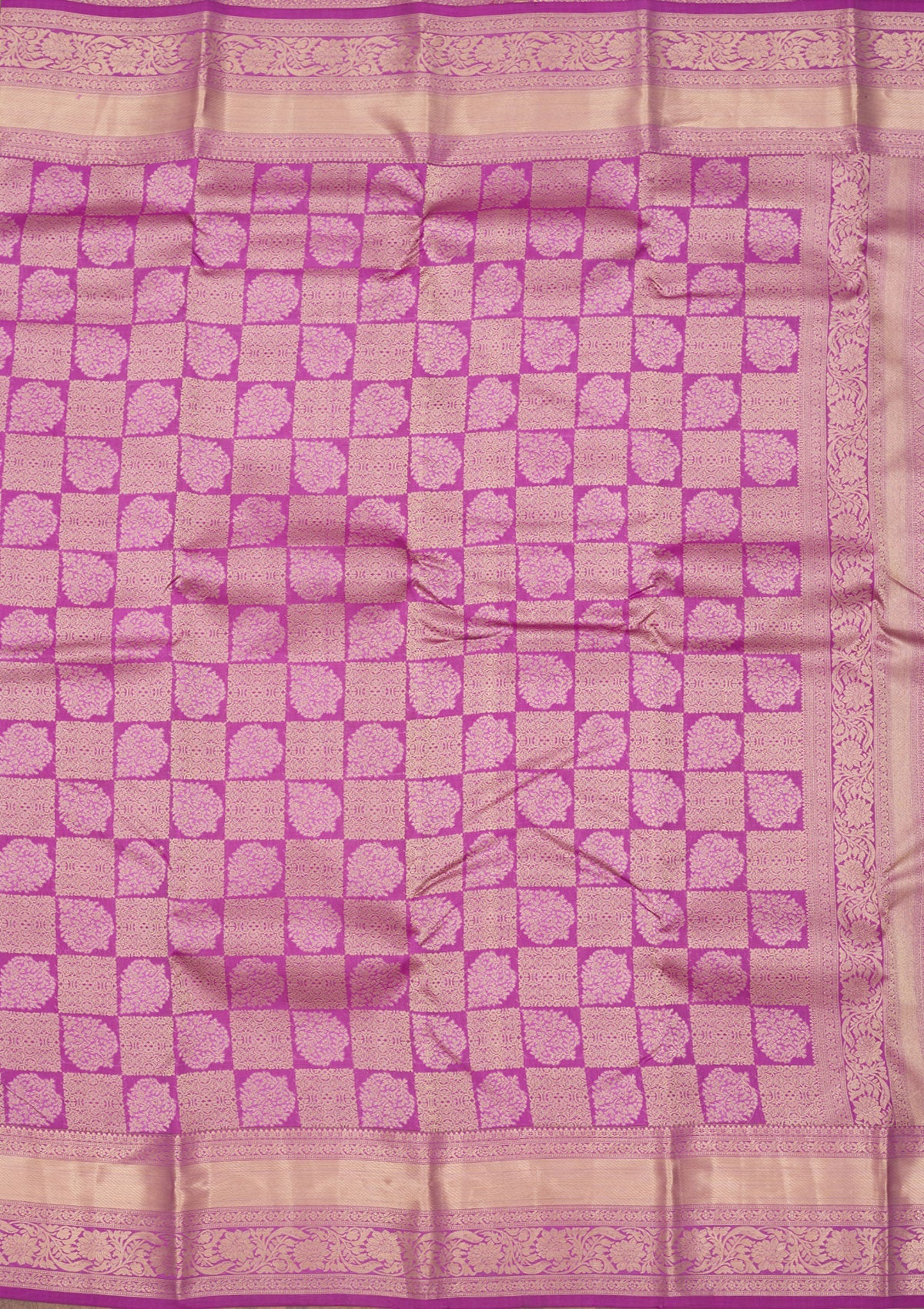 Mauve Zariwork Pure Silk Saree-Koskii