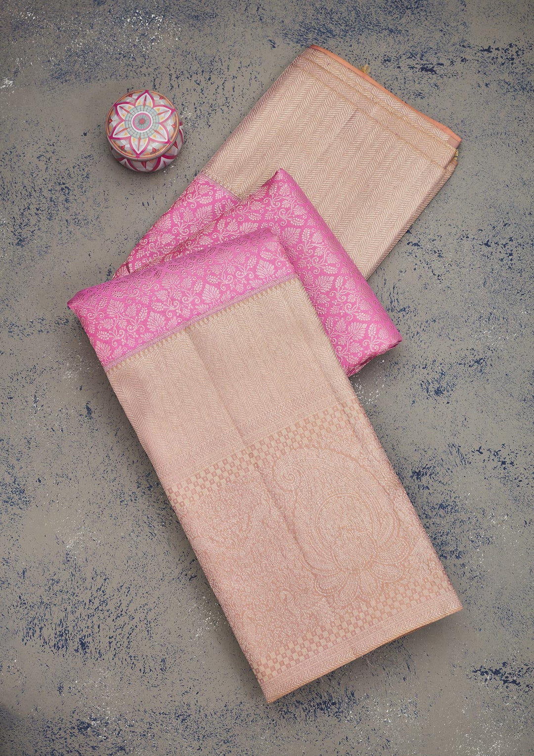 Mauve Zariwork Pure Silk Saree-Koskii