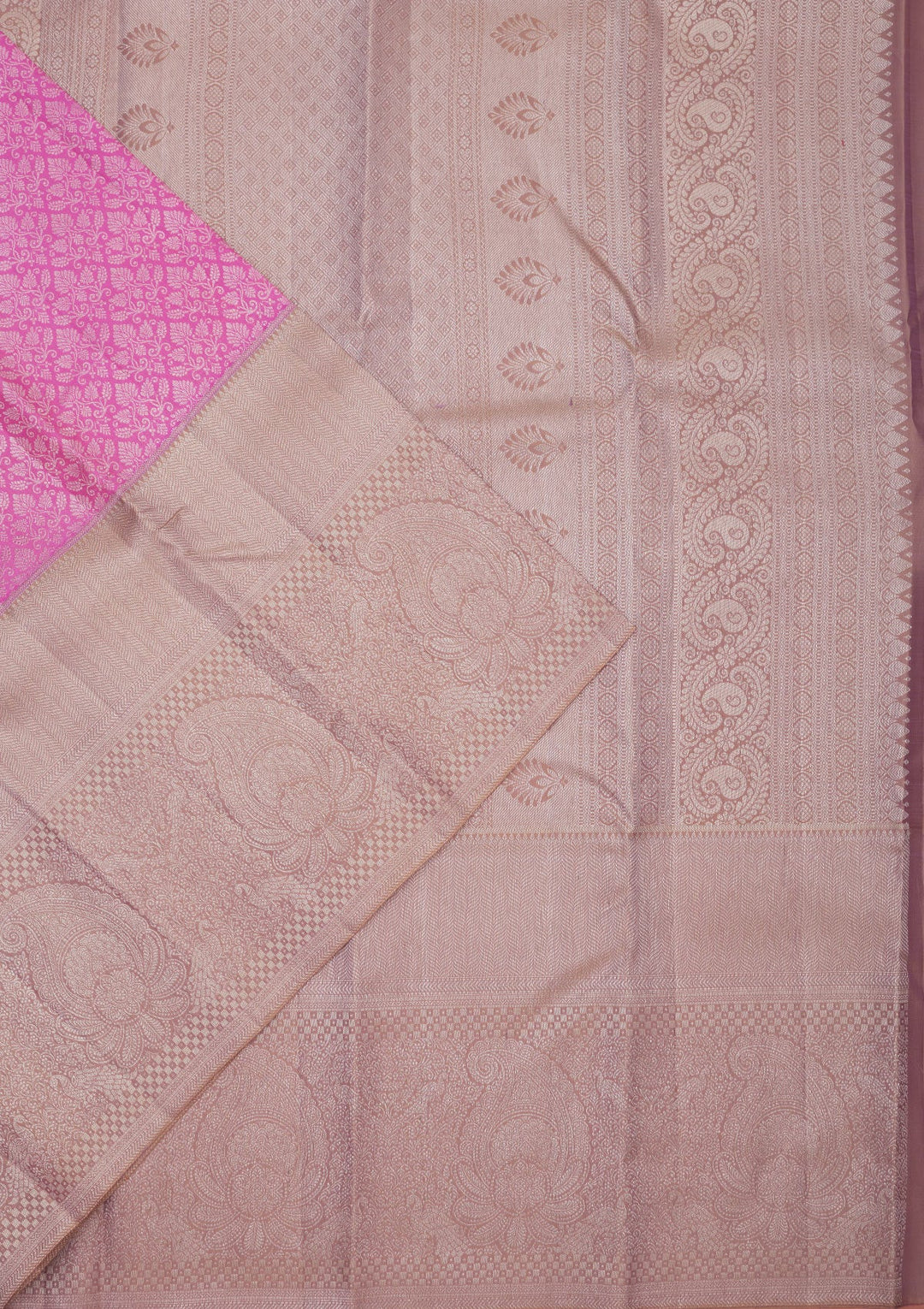 Mauve Zariwork Pure Silk Saree-Koskii